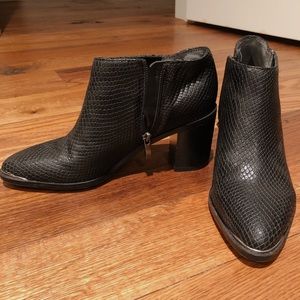 Franco Sarto Snakeskin ankle booties